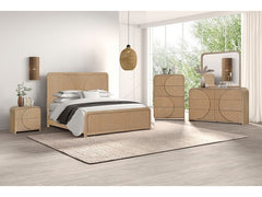 Tangentry Natural Queen 5 Piece Bedroom Set w/2 Nightstands - Ornate Home