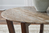Tanidore Warm Brown Round Cocktail Table (Online Special Price) - Ornate Home