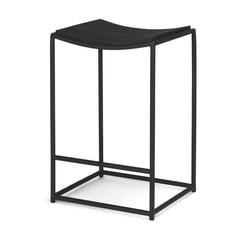 Taniel Black Textured Wood Metal Counter Stool