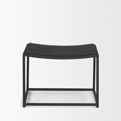 Taniel Black Textured Wood Metal Stool