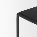 Taniel Black Textured Wood Metal Stool - Ornate Home