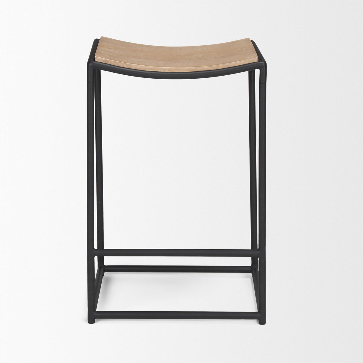 Taniel Light Brown/Black Wood Metal Counter Stool