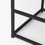 Taniel Light Brown/Black Wood Metal Counter Stool