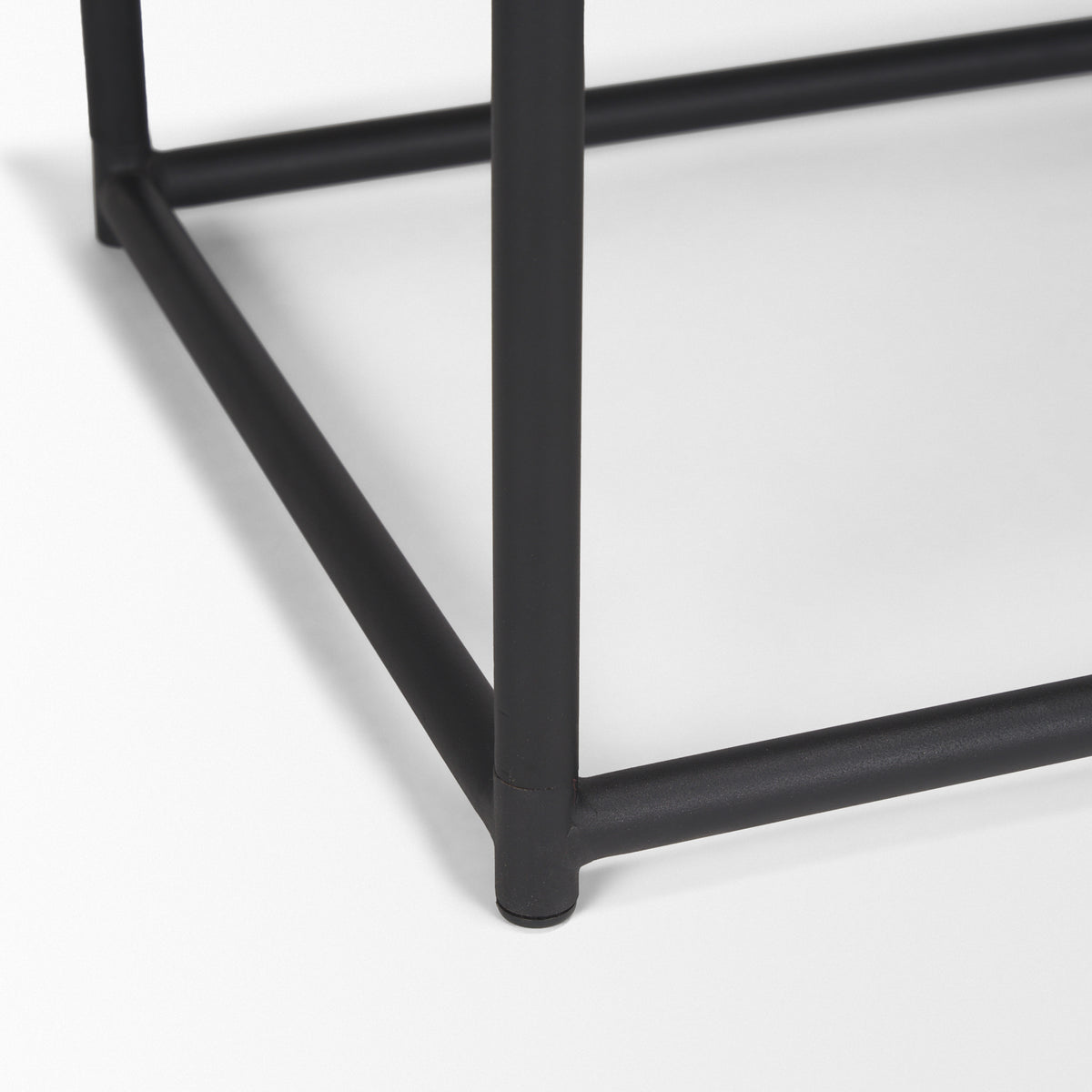 Taniel Light Brown/Black Wood Metal Stool - Ornate Home