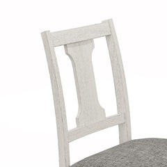Tannen White/Gray 19"W Linen Dining Side Chair (Set of 2) - Ornate Home