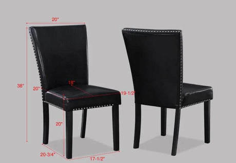 Tanner Black Dining Room Side Chair (Set of 2) - Ornate Home