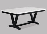 Tanner Black/White Faux Marble Top Dining Set - Ornate Home