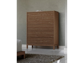 Tanner Five Drawer Ash Wood Chest in Roux - Ornate Home