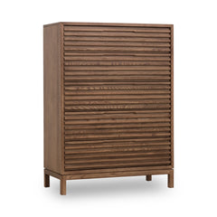 Tanner Five Drawer Ash Wood Chest in Roux - Ornate Home