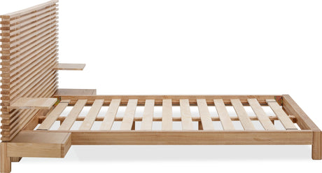 Tanner Flaxen California King Solid Ash Wall Bed with Integrated Nightstands - Ornate Home