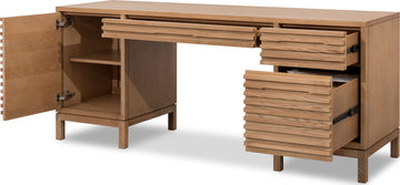 Tanner Flaxen File Drawer Desk - Ornate Home
