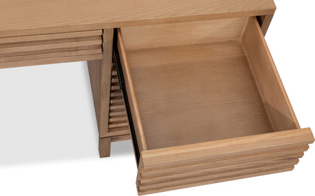 Tanner Flaxen File Drawer Desk - Ornate Home