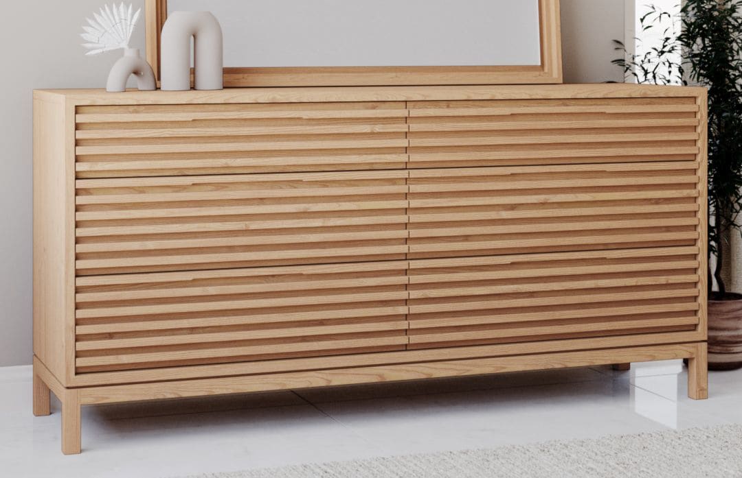 Tanner Flaxen Six Drawer Ash Wood Dresser - Ornate Home