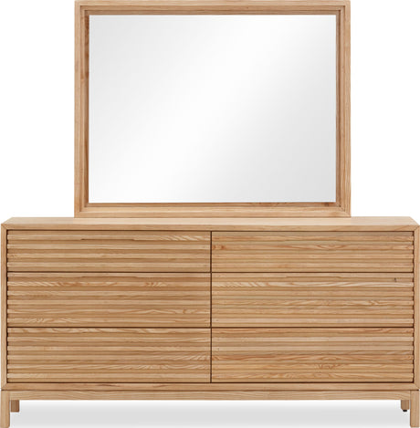 Tanner Flaxen Six Drawer Ash Wood Dresser - Ornate Home