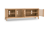 Tanner Four Door Solid Ash Media Console in Flaxen - Ornate Home
