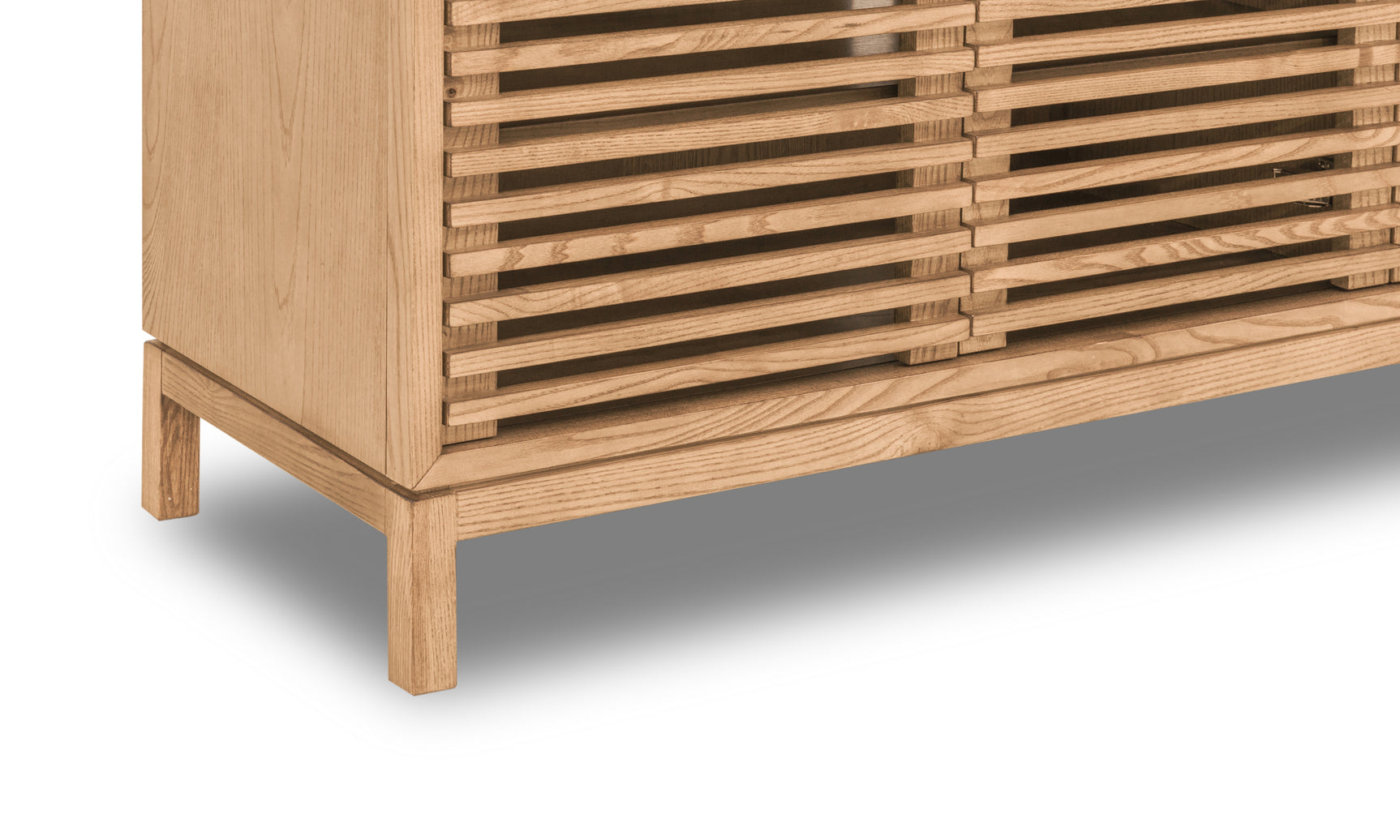 Tanner Four Door Solid Ash Media Console in Flaxen - Ornate Home