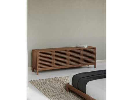 Tanner Four Door Solid Ash Media Console in Roux - Ornate Home