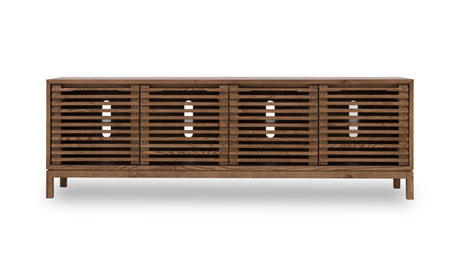 Tanner Four Door Solid Ash Media Console in Roux - Ornate Home