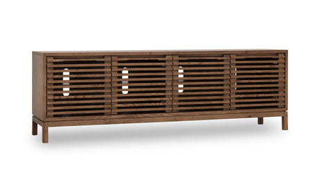 Tanner Four Door Solid Ash Media Console in Roux - Ornate Home