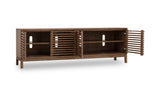 Tanner Four Door Solid Ash Media Console in Roux - Ornate Home