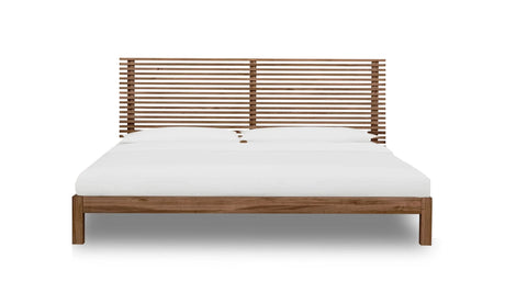 Tanner Queen Solid Ash California King Platform Bed in Roux - Ornate Home