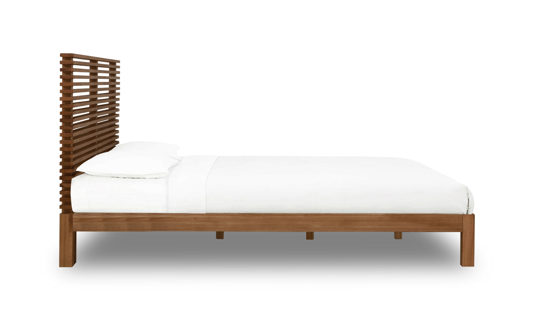 Tanner Queen Solid Ash California King Platform Bed in Roux - Ornate Home