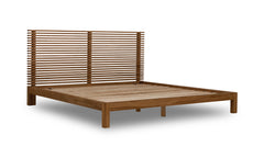 Tanner Queen Solid Ash California King Platform Bed in Roux - Ornate Home