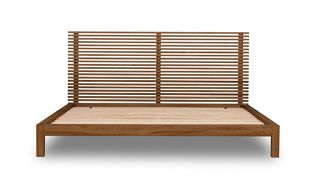 Tanner Queen Solid Ash California King Platform Bed in Roux - Ornate Home