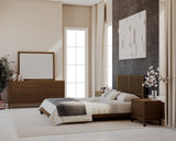 Tanner Queen Solid Ash California King Platform Bed in Roux - Ornate Home