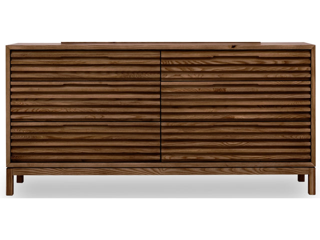 Tanner Six Drawer Ash Wood Dresser in Roux - Ornate Home