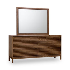 Tanner Six Drawer Ash Wood Dresser in Roux - Ornate Home