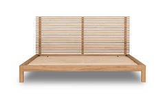 Tanner Solid Ash California King Platform Bed in Flaxen - Ornate Home