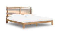 Tanner Solid Ash Eastern King Platform Bed in Flaxen - Ornate Home
