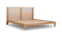 Tanner Solid Ash Eastern King Platform Bed in Flaxen - Ornate Home