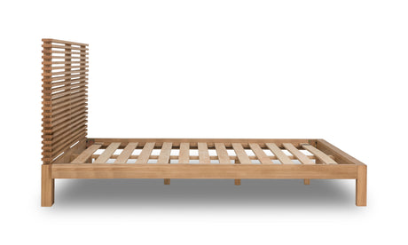 Tanner Solid Ash Eastern King Platform Bed in Flaxen - Ornate Home