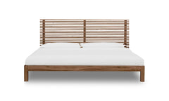 Tanner Solid Ash Full Platform Bed in Roux - Ornate Home