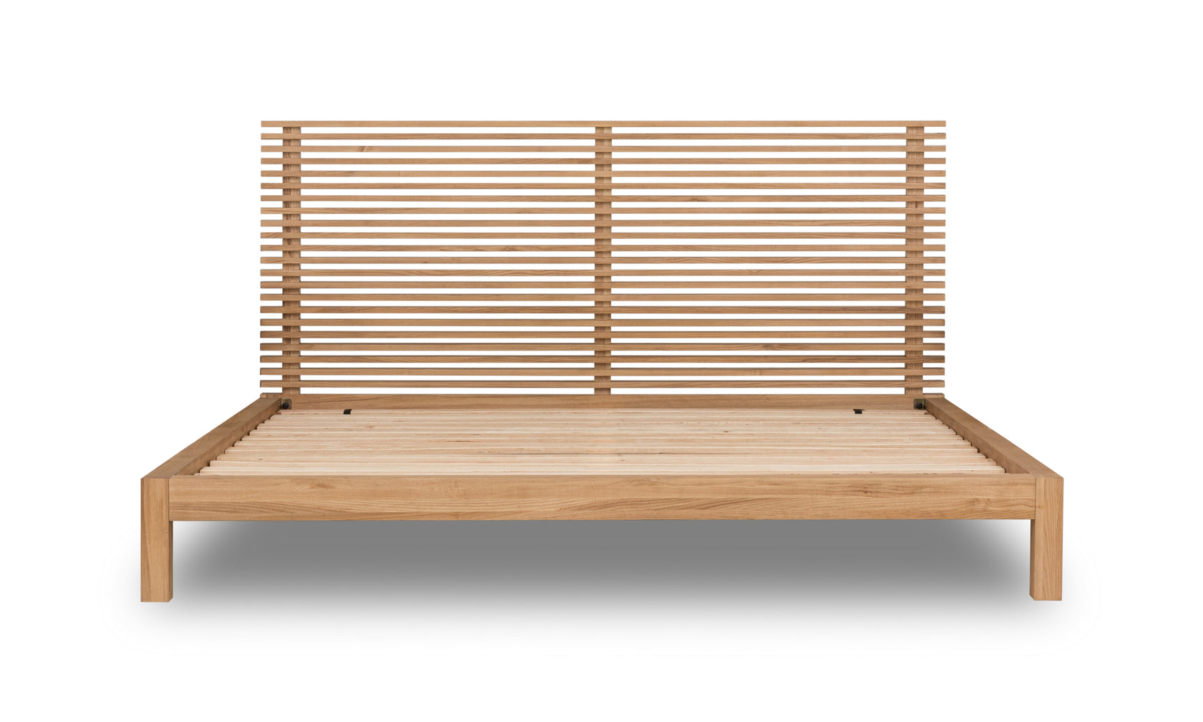 Tanner Solid Ash Queen Platform Bed in Flaxen - Ornate Home