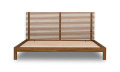 Tanner Solid Ash Queen Platform Bed in Roux - Ornate Home