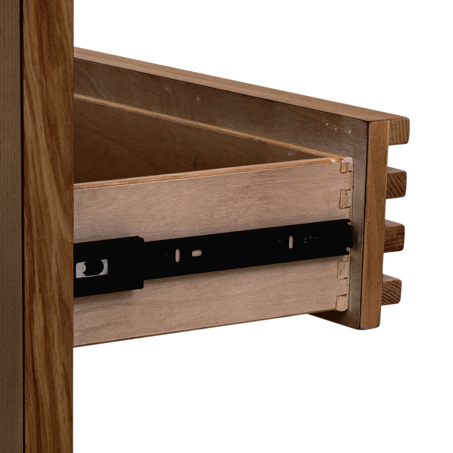 Tanner Three Drawer Ash Wood Nightstand in Roux - Ornate Home