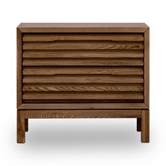 Tanner Two Drawer Ash Wood Nightstand in Roux - Ornate Home