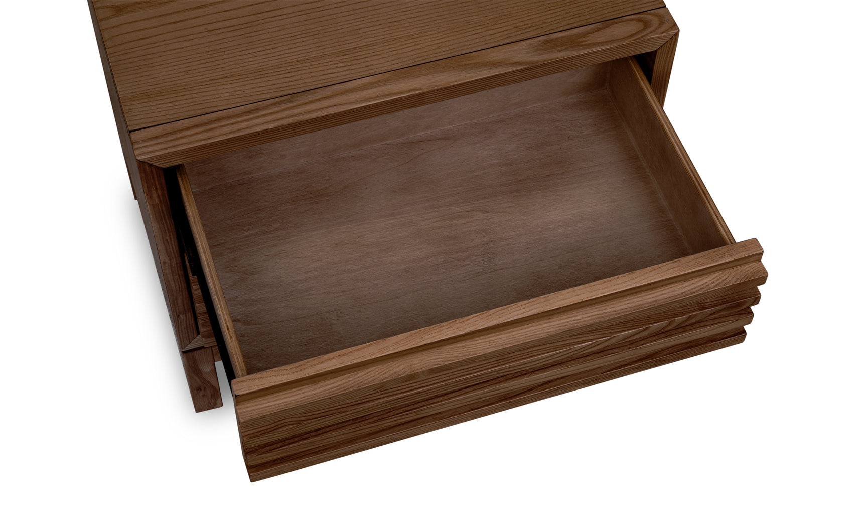 Tanner Two Drawer Ash Wood Nightstand in Roux - Ornate Home