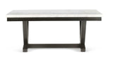 Tanner White Faux Carrara Marble & Black Dining Table - Ornate Home