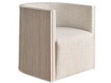 Tanner White Oak/Monique Linen Swivel Chair - Ornate Home