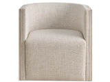 Tanner White Oak/Monique Linen Swivel Chair - Ornate Home