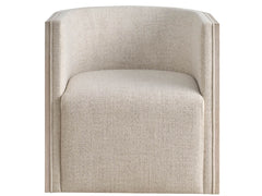 Tanner White Oak/Monique Linen Swivel Chair - Ornate Home
