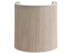 Tanner White Oak/Monique Linen Swivel Chair - Ornate Home