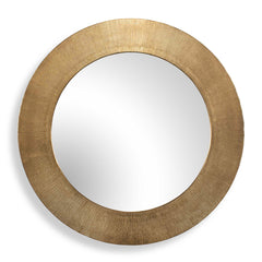 Tano Antique Brass Round Mirror - Ornate Home
