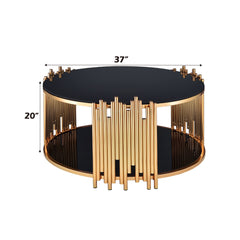 Tanquin Coffee Table in Gold/Black - Ornate Home