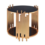 Tanquin End Table in Gold/Black 84492 - Ornate Home