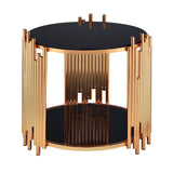 Tanquin End Table in Gold/Black 84492 - Ornate Home